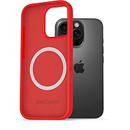 AlzaGuard Silicone Case Compatible with Magsafe for iPhone 16 Pro red - Phone Cover