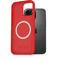 AlzaGuard Silicone Case Compatible with Magsafe for iPhone 16 Pro Max red - Phone Cover