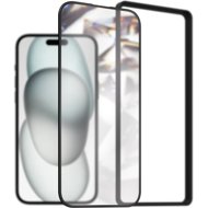AlzaGuard 3D DiamondShiel Glass for iPhone 15 with installation frame - Glass Screen Protector