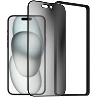 AlzaGuard 2.5D FullCover Privacy Glass Protector for iPhone 15 with installation frame - Glass Screen Protector