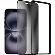 AlzaGuard 2.5D FullCover Privacy Glass Protector for iPhone 16 Plus with installation frame - Glass Screen Protector