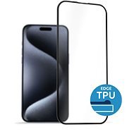 AlzaGuard Glass with TPU Frame iPhone 15 Pro 2.5D üvegfólia - fekete - Üvegfólia