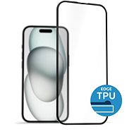 AlzaGuard 2.5D Glass with TPU Frame for iPhone 15 black - Glass Screen Protector