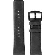 AlzaGuard Genuine Leather Band for Garmin QuickFit 26mm - Black - Watch Strap
