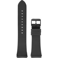 AlzaGuard Genuine Leather Band Universal Quick Release 20mm - black - Watch Strap
