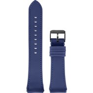 AlzaGuard Genuine Leather Band Universal Quick Release 22mm - blue - Watch Strap