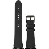 AlzaGuard Genuine Leather Band for Apple Watch 38/40/41/42mm - black - Watch Strap