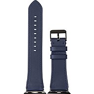 AlzaGuard Genuine Leather Band for Apple Watch 44/45/46/Ultra 49mm - blue - Watch Strap