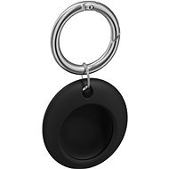 AlzaGuard Circle Silicone Keychain für AirTag - schwarz - AirTag Schlüsselanhänger