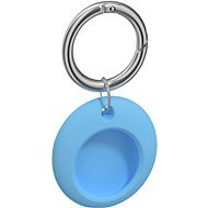 AlzaGuard Circle Silicone Keyring for AirTag Blue - AirTag Key Ring