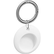 AlzaGuard Circle Silicone Keyring for AirTag White - AirTag Key Ring