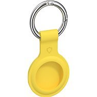 AlzaGuard Silicone Keychain for Airtag Yellow - AirTag Key Ring
