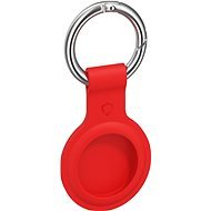 AlzaGuard Silicone Keychain for Airtag Red - AirTag Key Ring