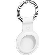 AlzaGuard Silicone Keychain for Airtag White - AirTag Key Ring