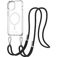 AlzaGuard Luxe Detach Lanyard Case Compatible with MagSafe for iPhone 13 Black - Phone Cover