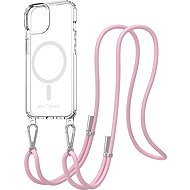 AlzaGuard Luxe Detach Lanyard Case Compatible with MagSafe for iPhone 13 pink - Phone Cover