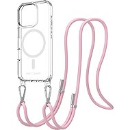 AlzaGuard Luxe Detach Lanyard Case Compatible with MagSafe for iPhone 15 pink - Phone Cover