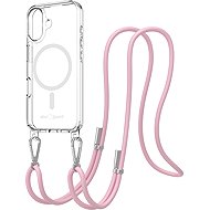 AlzaGuard Luxe Detach Lanyard Case Compatible with MagSafe for iPhone 16 pink - Phone Cover