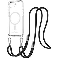 AlzaGuard Luxe Detach Lanyard Case Compatible with MagSafe for iPhone 16e / 17e black - Phone Cover