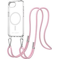 AlzaGuard Luxe Detach Lanyard Case Compatible with MagSafe for iPhone 16e / 17e pink - Phone Cover