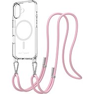 AlzaGuard Luxe Detach Lanyard Case Compatible with MagSafe for iPhone 17 pink - Phone Cover