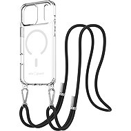 AlzaGuard Luxe Detach Lanyard Case Compatible with MagSafe for iPhone 17 Pro Max black - Phone Cover