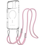 AlzaGuard Luxe Detach Lanyard Case Compatible with MagSafe for iPhone 17 Pro Max pink - Phone Cover