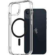 AlzaGuard Crystal Clear TPU Case Compatible with Magsafe for iPhone 13 - Black - Phone Cover