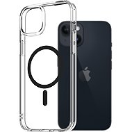 AlzaGuard Crystal Clear TPU Case Compatible with Magsafe for iPhone 14 Plus - Black - Phone Cover