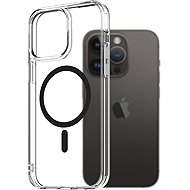 AlzaGuard Crystal Clear TPU Case Compatible with Magsafe for iPhone 14 Pro Max - Black - Phone Cover