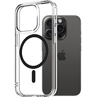 AlzaGuard Crystal Clear TPU Case Compatible with Magsafe for iPhone 15 Pro - Black - Phone Cover