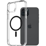 AlzaGuard Crystal Clear TPU Case Compatible with Magsafe for iPhone 15 Plus - Black - Phone Cover