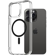 AlzaGuard Crystal Clear TPU Case Compatible with Magsafe for iPhone 15 Pro Max - Black - Phone Cover