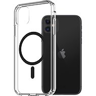 AlzaGuard Crystal Clear TPU Case Compatible with Magsafe for iPhone 11 - Black - Phone Cover
