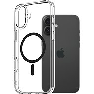 AlzaGuard Crystal Clear TPU Case Compatible with Magsafe for iPhone 16 Plus - Black - Phone Cover