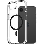 AlzaGuard Crystal Clear TPU Case Compatible with Magsafe for iPhone 16e / 17e - Black - Phone Cover