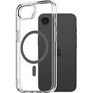 AlzaGuard Crystal Clear TPU Case Compatible with Magsafe for iPhone 16e / 17e - Grey - Phone Cover