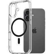 AlzaGuard Crystal Clear TPU Case Compatible with Magsafe for iPhone 17 - Black - Phone Cover