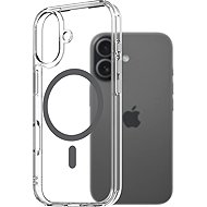 AlzaGuard Crystal Clear TPU Case Compatible with Magsafe for iPhone 17 - Grey - Phone Cover