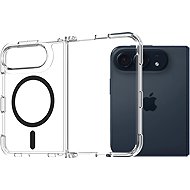 AlzaGuard Crystal Clear TPU Case Compatible with Magsafe for iPhone Fold black - Phone Cover