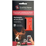 ScanMy. Name NFC ID tag, red + Lifetime Family Membership - Collar Plate