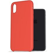 AlzaGuard Premium Liquid Silicone Case iPhone X / Xs piros tok - Telefon tok