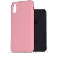 AlzaGuard Premium Liquid Silicone Case iPhone X / Xs rózsaszín tok - Telefon tok
