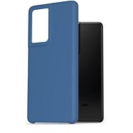 AlzaGuard Premium Liquid Silicone Case Samsung Galaxy S21 Ultra 5G kék tok - Telefon tok