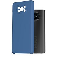 AlzaGuard Premium Liquid Silicone Case for Xiaomi POCO X3 Blue - Phone Cover