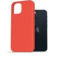 AlzaGuard Premium Liquid Silicone Case for iPhone 13 Mini, Red - Phone Cover