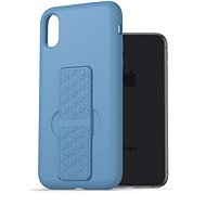AlzaGuard Liquid Silicone Case with Stand pre iPhone X / Xs modrý - Kryt na mobil