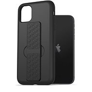 AlzaGuard Liquid Silicone Case mit Ständer für iPhone 11 - schwarz - Handyhülle