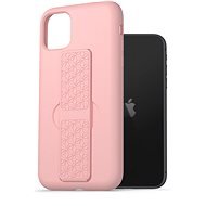 AlzaGuard Liquid Silicone Case with Stand for iPhone 11 Pink - Phone Cover