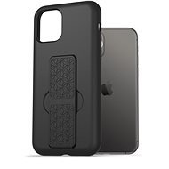 AlzaGuard Liquid Silicone Case mit Ständer für iPhone 11 Pro - schwarz - Handyhülle